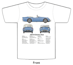 Daimler Dart SP250 1959-64 (wire wheels) T-shirt Front